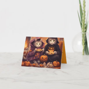 Carte de récit de la soirée de fête d'Halloween de