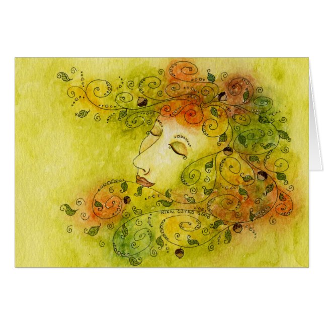 Carte de récolte de nymphe d'automne (Devant horizontal)