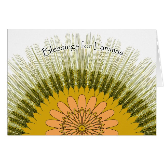 Carte de récolte d'orge Lammas Lughnasadh (Devant horizontal)