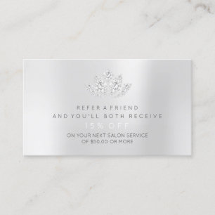 Carte de recommandation de salon Silver Grey VIP D
