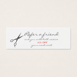 Carte de recommandation du salon de coiffure de ci