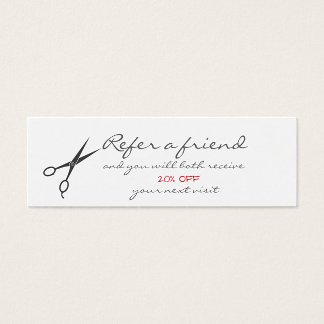 Carte de recommandation du salon de coiffure de ci (Devant)