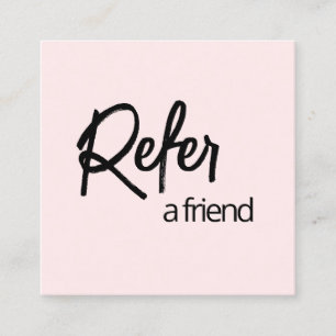 Carte de recommandation d'un ami rose