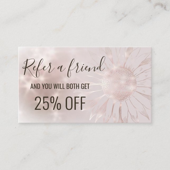 carte de recommandation tournesol (Devant)