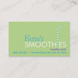 Carte de récompense de fidélité client Smoothie