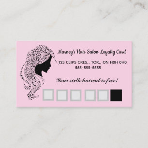 Carte de récompenses de fidélité du salon de coiff