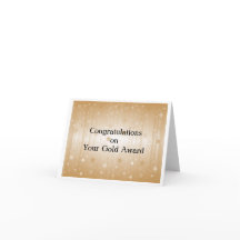 Carte de récompenses Gold Award
