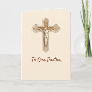 Carte de reconnaissance élégante pour un pasteur a