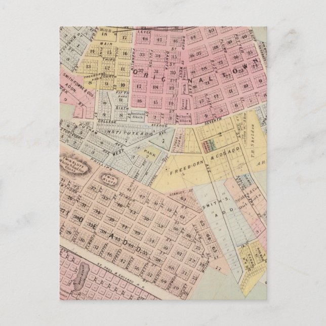 Carte de Red Wing, comté de Goodhue, Minnesota (Devant)