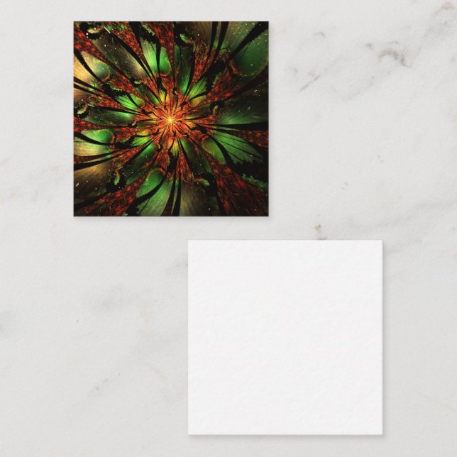 Carte De Réduction Abstract fractal flower design.  (Devant / Derrière)