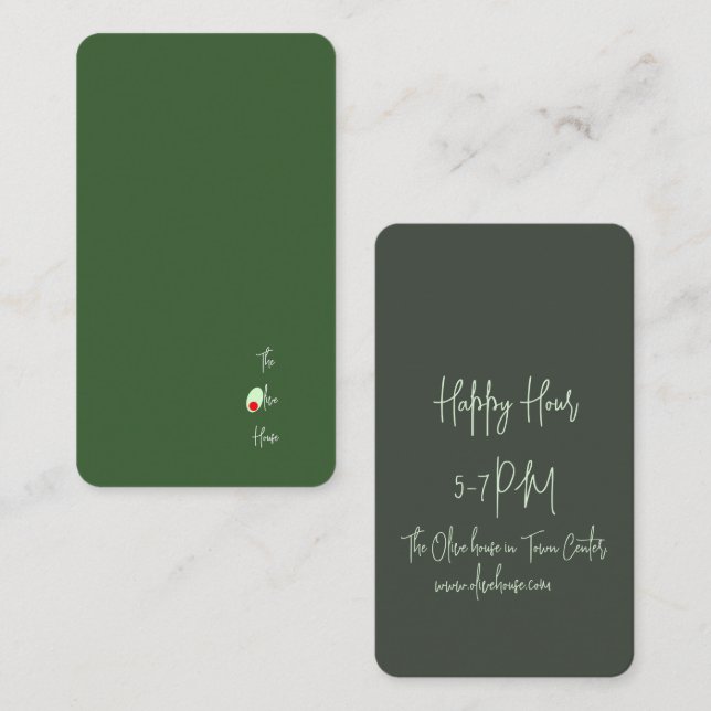 Carte de réduction - Affaires (Devant / Derrière)