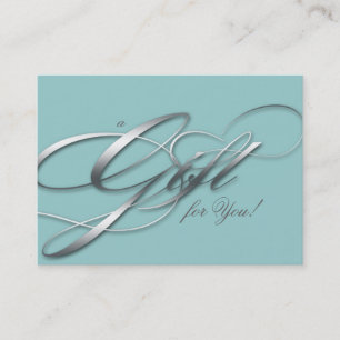 Carte De Réduction Argent de bleu de certificat-prime de salon de