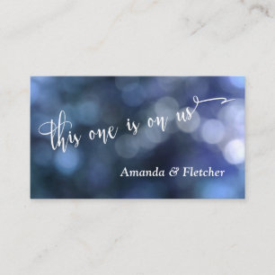 Carte De Réduction Blue Bokeh Light & Typography 32 Billets Boissons