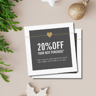 Carte De Réduction Bon élégant simple de salon de beauté