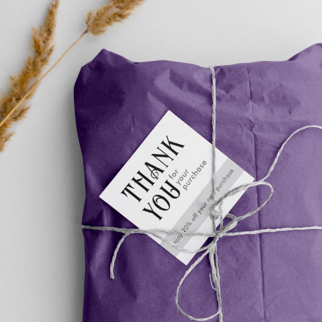 Carte de réduction Carré blanc (Créateur téléchargé)