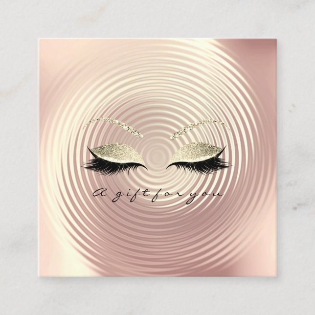 Carte De Réduction Certificat-cadeau carré Maquillage à petites Parti (Devant)