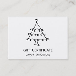Carte De Réduction Certificat-prime mignon moderne d'arbres de Noël