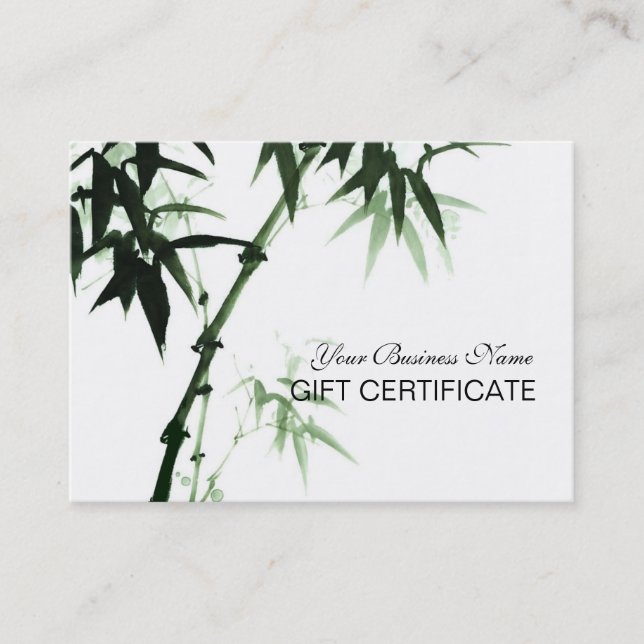 Carte De Réduction Certificat-prime oriental de contact de zen de (Devant)
