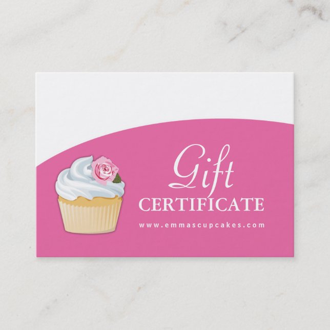 Carte De Réduction Certificat-prime personnalisable de petit gâteau (Devant)