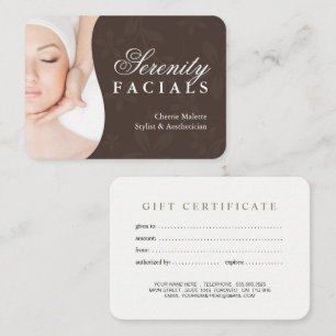 Carte De Réduction Certificat-prime personnalisable de spa