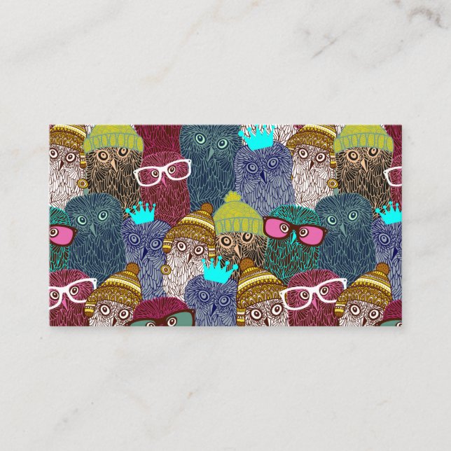 Carte De Réduction Chouette dans la couronne (Devant)