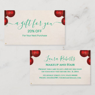 Carte De Réduction Christmas Discount Card – Festive Holiday Savings