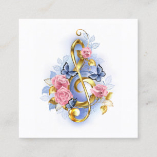 Carte De Réduction Clé de fer avec roses roses roses