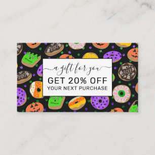 Carte De Réduction Cool Parties scintillant mignonne Confetti Donuts