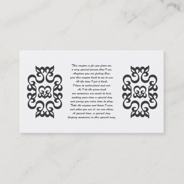 Carte De Réduction Coupons pour vous donner (Devant)