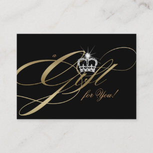 Carte De Réduction Couronne de bijoux d'or de certificat-prime de