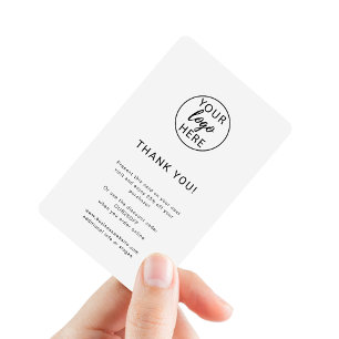 Carte de réduction de logo d'entreprise personnali