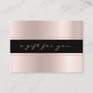 Carte De Réduction Élégant Ombre or Rose simple