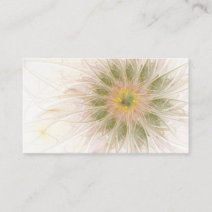 Carte De Réduction Fleurs de fantaisie fractale douces et tendres