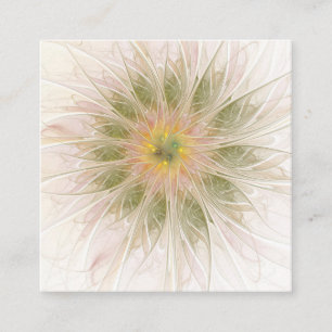 Carte De Réduction Fleurs de fantaisie fractale douces et tendres