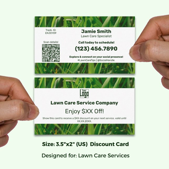 Carte De Réduction Lawn Care Service - Build Brand Loyalty - (Lawn Care Service - Build Brand Loyalty - Discount Card; Size: 3.5 x 2 Inch (US))