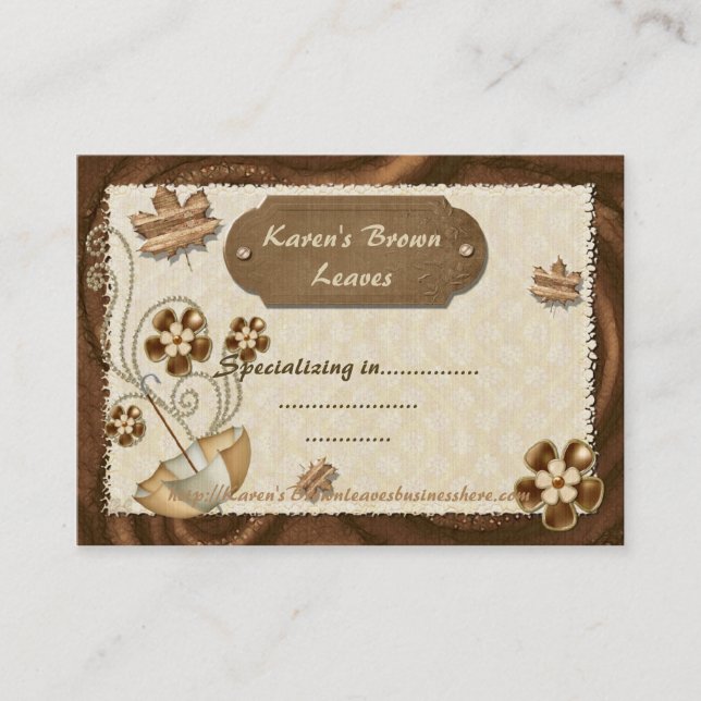 Carte De Réduction Les Feuilles sont Brown (Devant)
