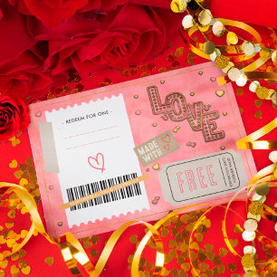 Carte De Réduction Livre de coupons d'amour personnalisés pour la Sai
