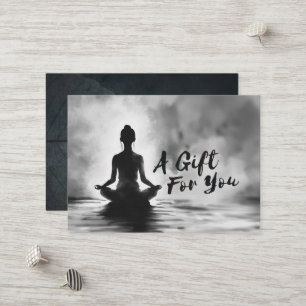 Carte De Réduction Méditation Yoga Instructeur Lotus Pose Peinture à