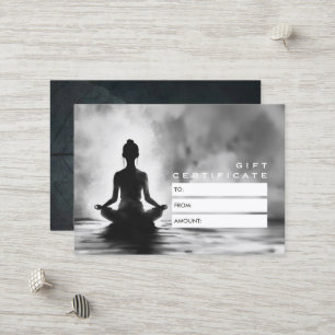 Carte De Réduction Méditation Yoga Instructeur Lotus Pose Peinture à