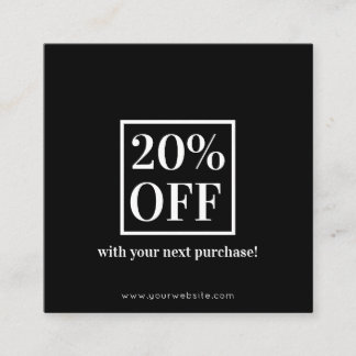 Carte de réduction minimaliste