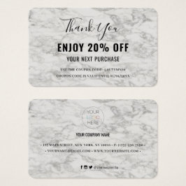 Carte de réduction moderne en marbre