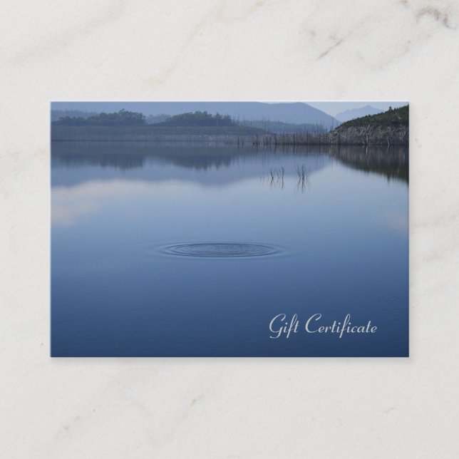 Carte De Réduction Ondulation dans l'eau bleue encore - (Devant)