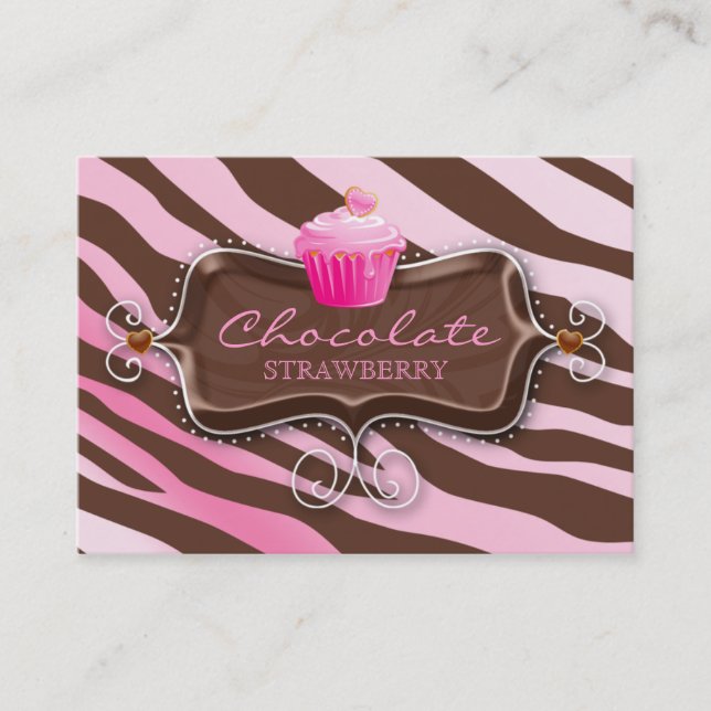 Carte De Réduction Petit gâteau de chocolat de certificat-prime de (Devant)