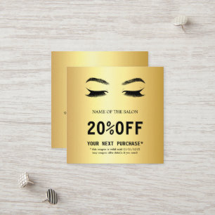 Carte de réduction pour le salon de beauté Golden
