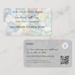 Carte De Réduction Premier client récompensant la pierre d'inspiratio