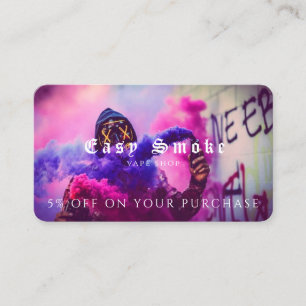 Carte de réduction professionnelle Vape Shop
