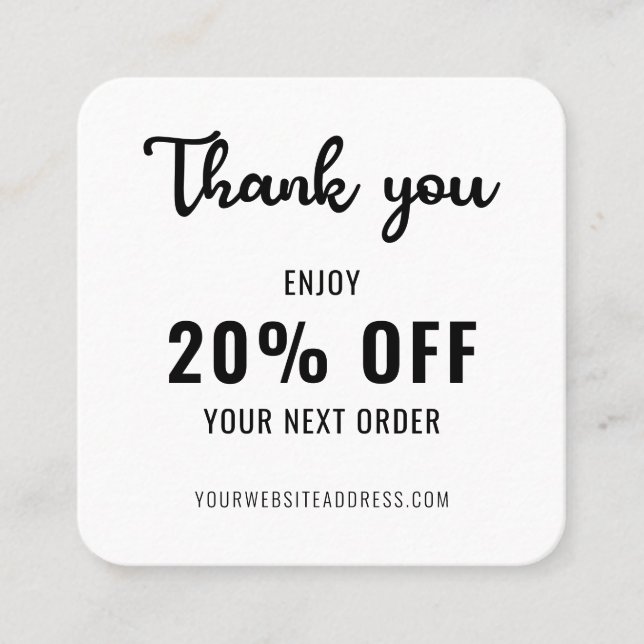 Carte De Réduction Promo de fidélité d'entreprise élégant code QR noi (Devant)