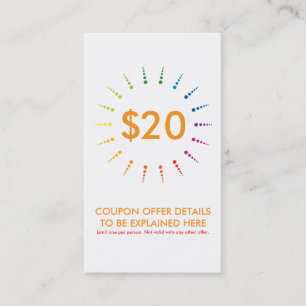 Carte De Réduction rainbowBurst de bon