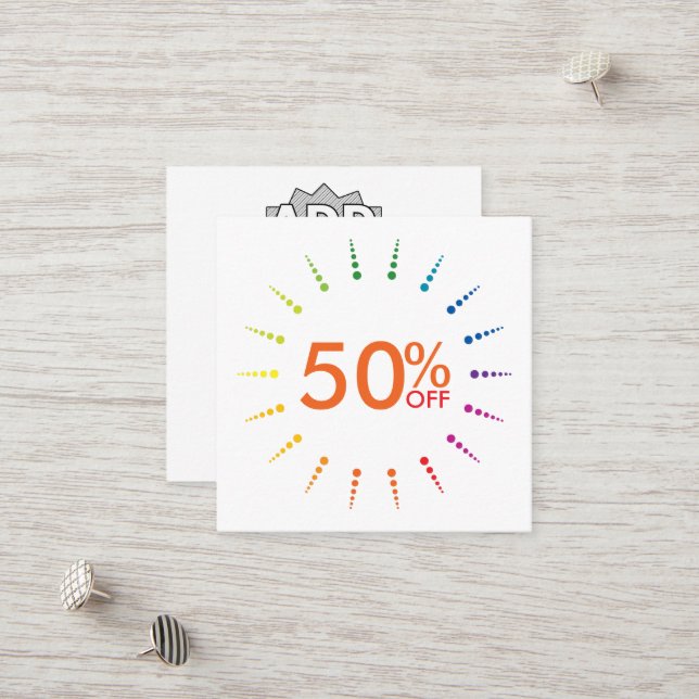 Carte De Réduction rainbowBurst de certificat-prime (Devant/Arrière en situation)