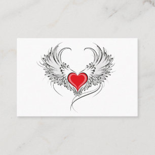 Carte De Réduction Red Angel Coeur avec ailes